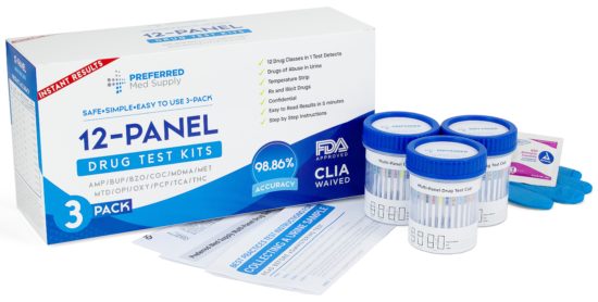 3 pack preferred 12-panel drug kit