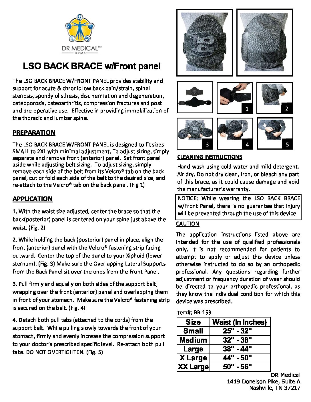 ISO Preferred – Lumbar Back Brace