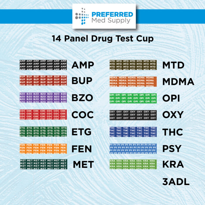 #1 Best Drug Test Cup 14 Panel Drug Test with Psilocybin/Mushroom Test – AMP, BUP, BZO, COC, ETG, FYL, MDMA, MET, MTD, OPI, OXY, PSY, KRA, THC, 3ADL - Image 2